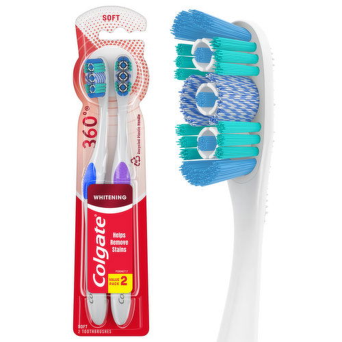 Colgate 360 Optic White Adult Manual Whitening Toothbrush