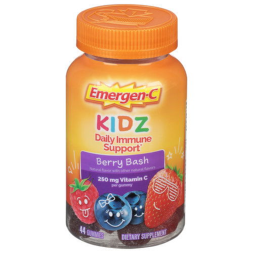 Emergen-C Kidz Daily Immune Support, Berry Bash, Kidz, Gummies