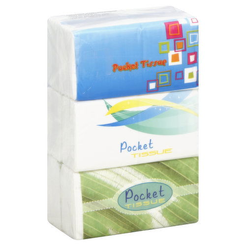 Regent Facial Tissue, Pocket, White, 3 Ply