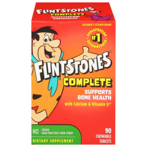 Flintstones Chewable Tablets Complete Bone Health with Calcium & Vitamin D