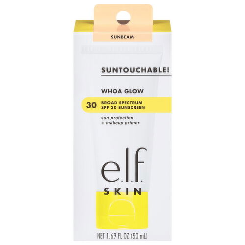 e.l.f. Sun Protection + Makeup Primer, Sunbeam, Whoa Glow, SPF 30