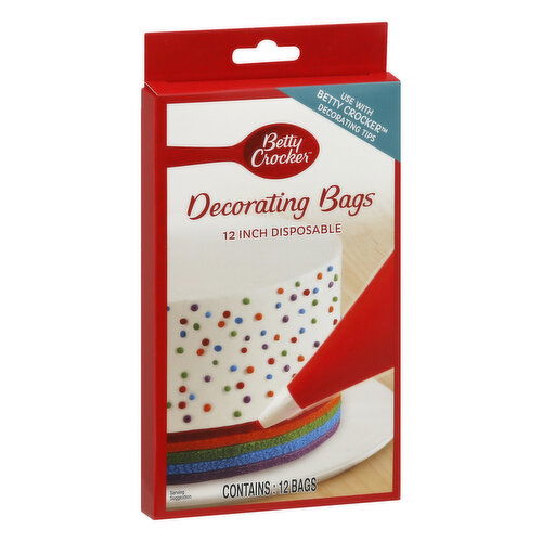 Betty Crocker Decorating Bags, Disposable, 12 Inches