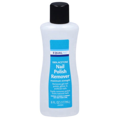 Equaline Nail Polish Remover, Maximum Strength, 100% Acetone