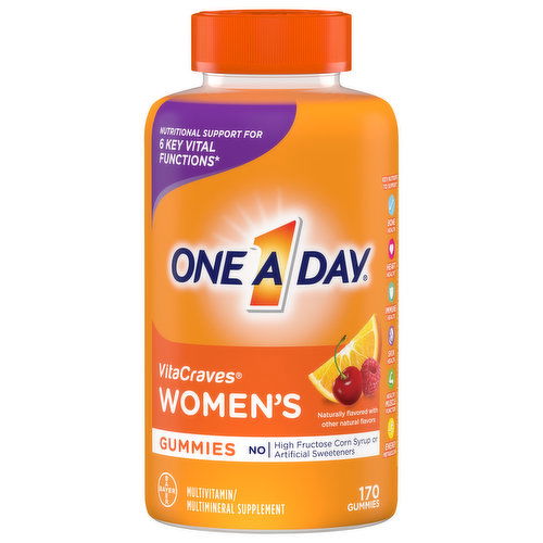 One A Day VitaCraves Multivitamin/Multimineral Supplement, Women's, Gummies