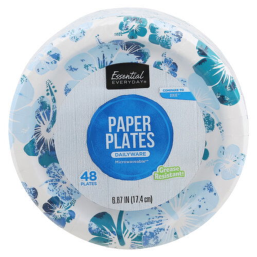 Essential Everyday Paper Plates, Dailyware, 6.87 Inches