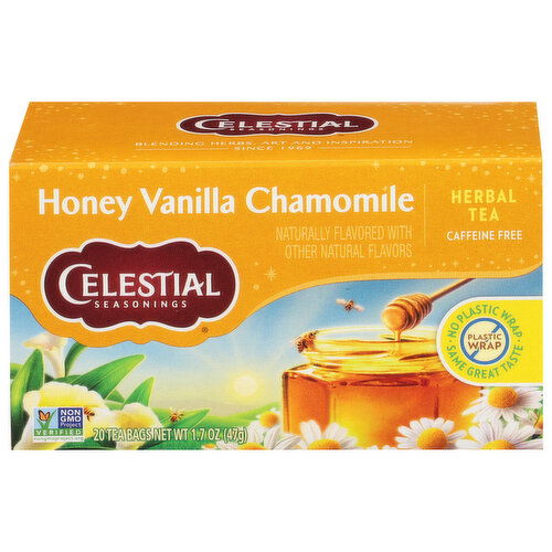 Celestial Seasonings Herbal Tea, Caffeine Free, Honey Vanilla Chamomile