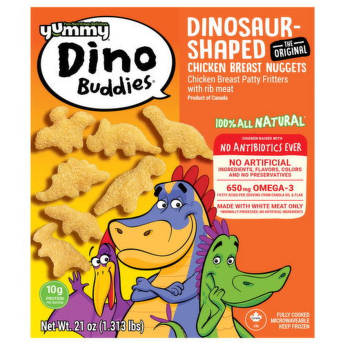 Yummy Dino Buddies Chicken Breast Nuggets, Dinosaur-Shaped