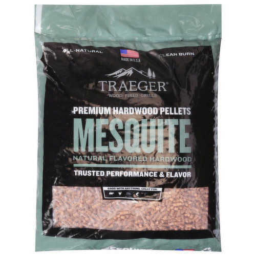 Traeger Hardwood Pellets, Premium, Mesquite