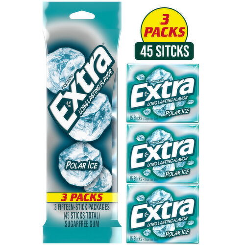 Extra EXTRA Polar Ice Sugar Free Chewing Gum Multipack