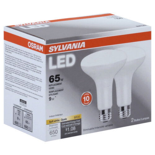 Sylvania Light Bulbs, LED, Soft White, 9 Watts