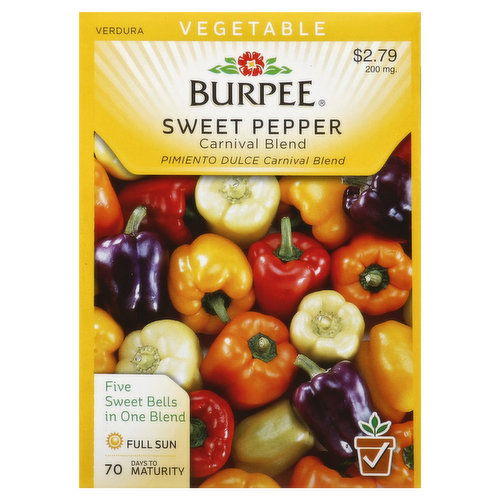 Burpee Seeds, Sweet Pepper, Carnival Blend