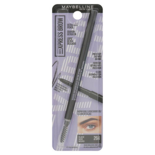 Maybelline Xpress Brow Pencil Crayon, Ultra Slim, Black 264
