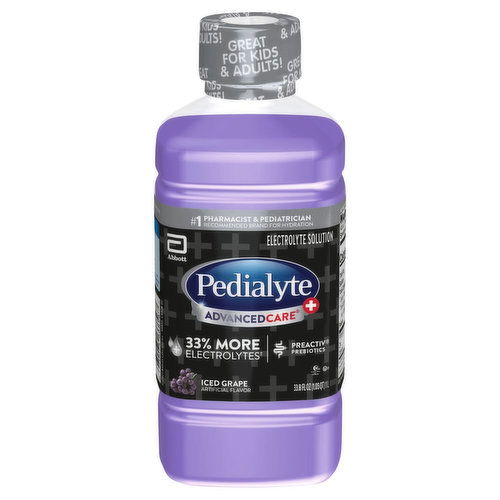 Pedialyte AdvancedCare Plus Electrolyte Solution, Iced Grape