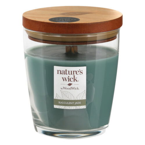 Natures Wick Wood Wick Candle, Succulent Jade