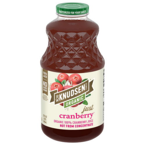 RW Knudsen Family 100% Juice, Just Cranberry, Organic