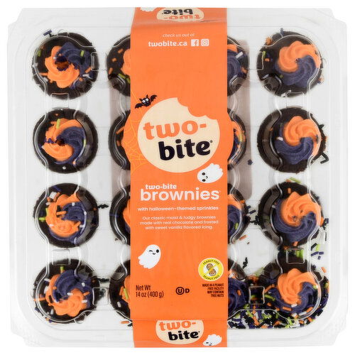 Two-Bite Brownies with Halloween-Themed Sprinkles