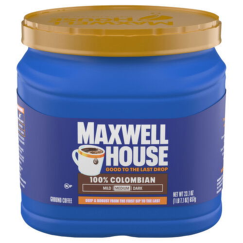 Maxwell House Coffee, Ground, Medium, 100% Colombian