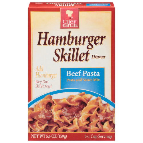 Chef Karlin Hamburger Skillet Dinner, Beef Pasta