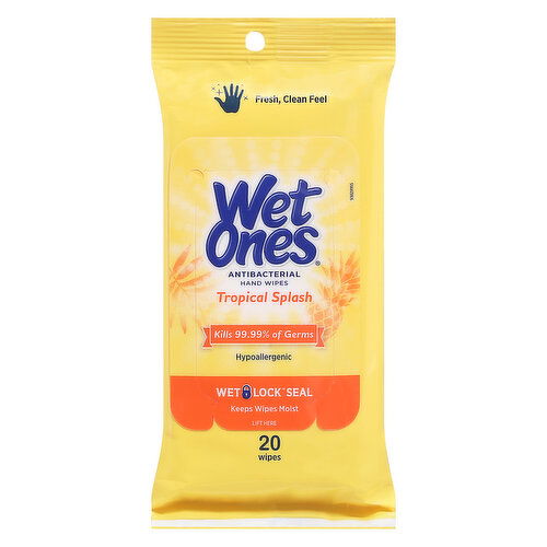 Wet Ones Hand Wipes, Antibacterial, Tropical Splash