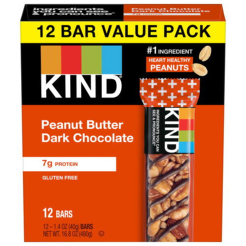 Kind Bars, Peanut Butter Dark Chocolate, Value Pack