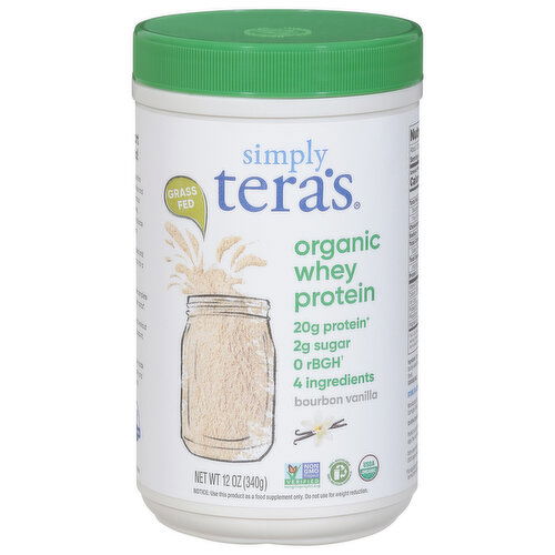 Simply Tera's Whey Protein, Organic, Bourbon Vanilla