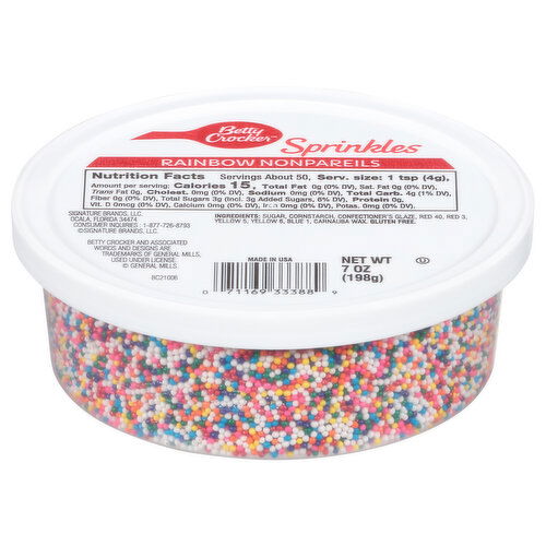 Betty Crocker Sprinkles, Rainbow Nonpareils