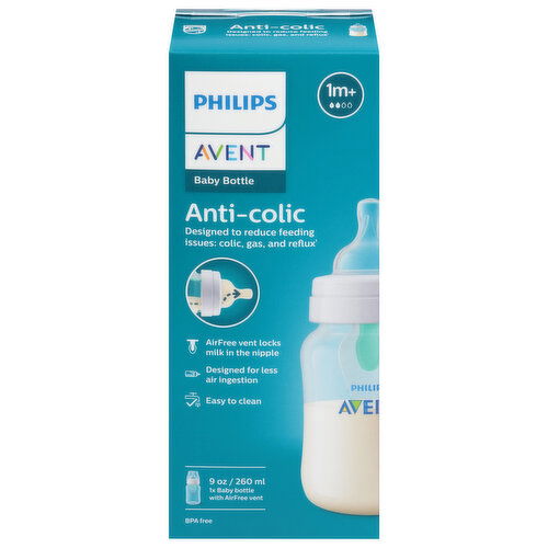 Philips Avent 9 oz 1 m+ Anti-Colic Baby Bottle