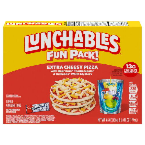 Lunchables Extra Cheesy Pizza Lunch Combinations Fun Pack