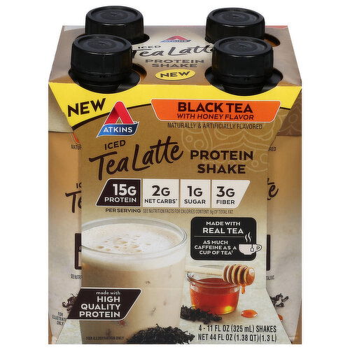 Atkins Protein Shake, Black Tea with Honey Flavor