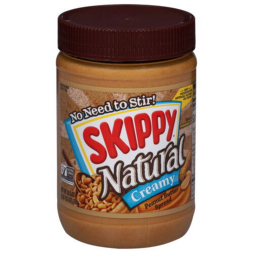 Skippy Peanut Butter Spread, Natural, Creamy