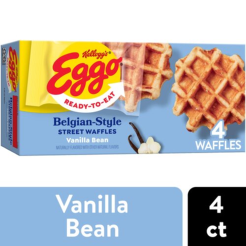 Eggo Frozen Belgian-Style Street Waffles, Vanilla Bean