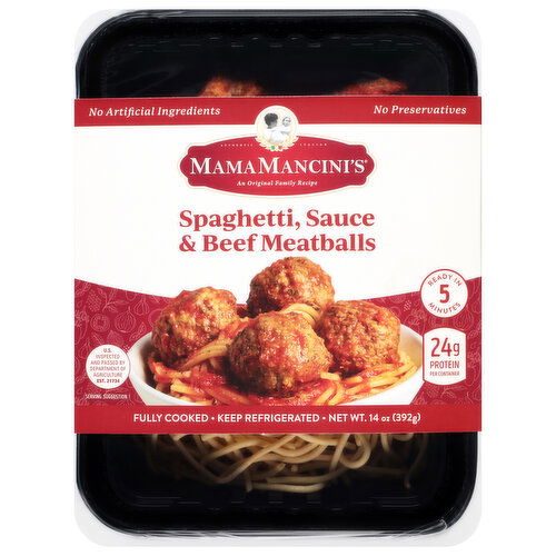 MamaMancini's Spaghetti Sauce & Beef Meatballs