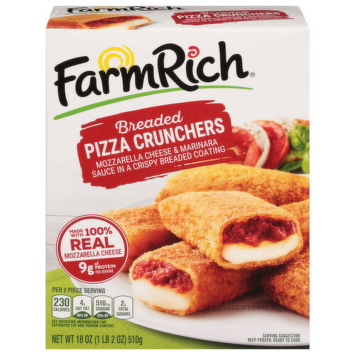 Farm Rich Pizza Crunchers, Breaded