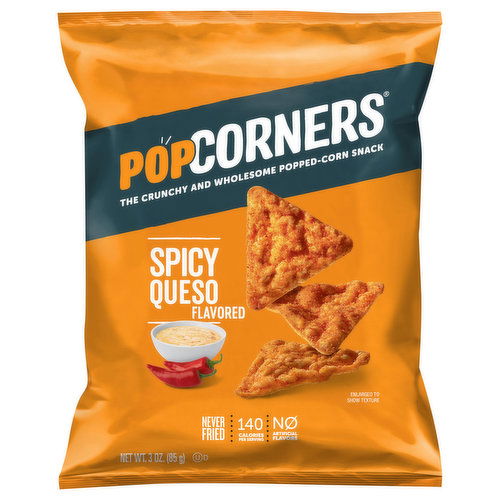 PopCorners Popped-Corn Snack, Spicy Queso Flavored
