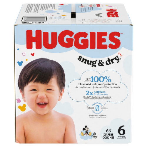 Huggies Snug & Dry Diaper, Disney Baby, 6 (over 35 lb)