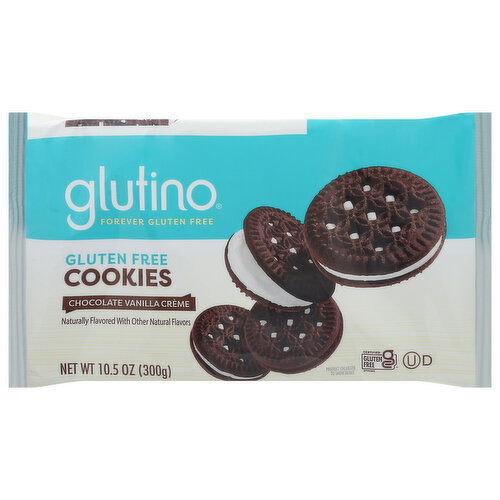 Glutino Cookies, Gluten Free, Chocolate Vanilla Creme