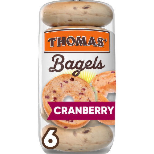 Thomas' Cranberry Bagels, 6 count, 19 oz