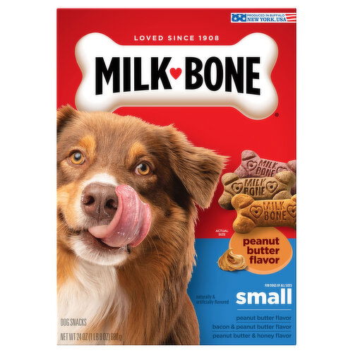 Milk-Bone Dog Snacks, Peanut Butter Flavor, Small