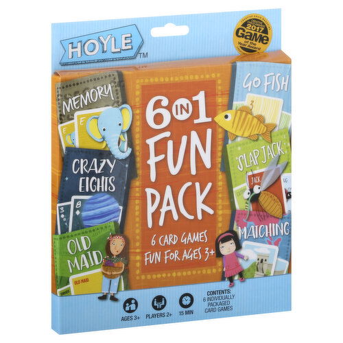 Hoyle Playing Cards, 6 in 1, Fun Pack