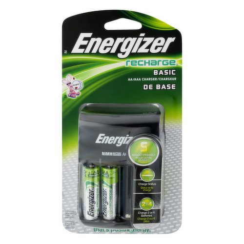 Energizer Rechargeable Charger, AA/AAA