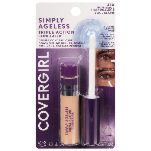 CoverGirl Simply Ageless Concealer, Triple Action, Buff Beige 330