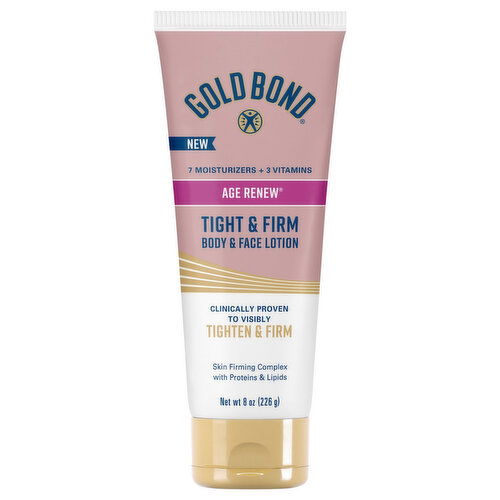 Gold Bond Body & Face Lotion, Age Renew, Tight & Firm