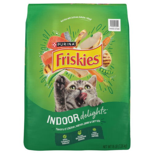 Friskies Indoor Delights Chicken, Salmon, Peas & Carrots Cat Food