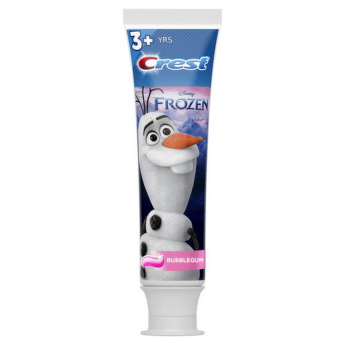 Crest Kids Toothpaste with Fluoride featuring Disney's Frozen, Bubblegum Flavor, for Ages 3+