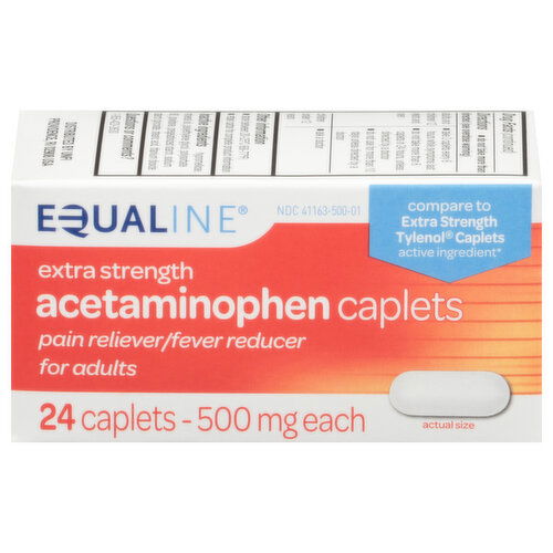 Equaline Acetaminophen, Extra Strength, 500 mg, Caplets