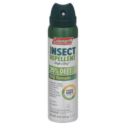 Coleman High & Dry Insect Repellent, Ultra Dry Formula, Unscented