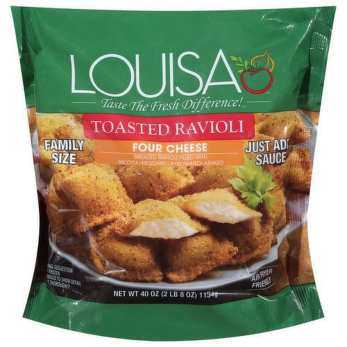 Louisa Ravioli, Toasted, Four Cheese, Family Size