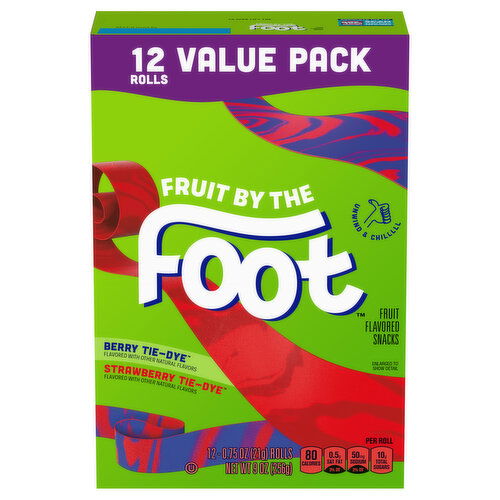 Fruit by the Foot Fruit Flavored Snacks, Berry Tie-Dye, Strawberry Tie-Dye, Value Pack