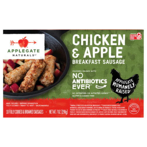 Applegate Farms Breakfast Sausage, Chicken & Apple