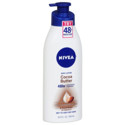 Nivea Body Lotion, Cocoa Butter, with Deep Nourishing Serum